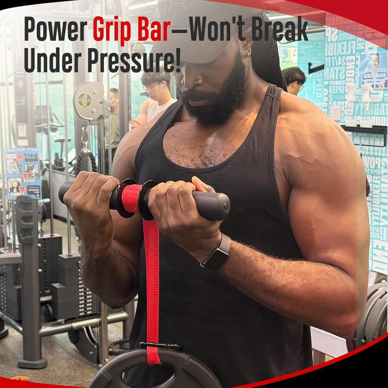 FitBeast مقوي الساعدين وممارس الساعدين، أسطوانة المعصم بمقبض أكثر سمكًا، مدرب قوة الساعدين بحزام قابل للتعديل - مثالي لقوة القبضة، بناء العضلات، وإعادة التأهيل - Image 5